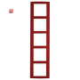 BER10153022 / Rahmen 5fach B.3 Alu, rot/polarweiß / EAN 4011334384816
