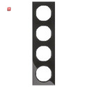 BER10142245 / Rahmen 4fach R.3 schwarz glänzend /...
