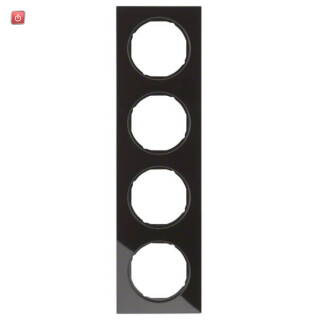 BER10142216 / Rahmen 4fach R.3 Glas schwarz / EAN 4011334393337