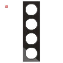 BER10142216 / Rahmen 4fach R.3 Glas schwarz / EAN...