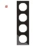 BER10142216 / Rahmen 4fach R.3 Glas schwarz / EAN 4011334393337