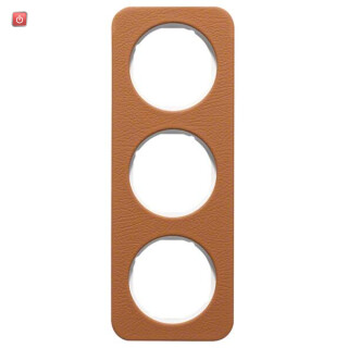 BER10132369 / Rahmen 3fach R.1 Leder braun pw / EAN 4011334413004