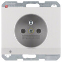 BER6765107003 / Steckdose m SK-Stift LED erh. BS K.5 Alu...
