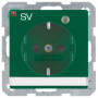BER41106013 / Steckdose SCHUKO LED BSF erh BS Q1/3 grü / EAN 4011334361008