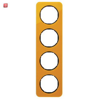 BER10142334 / Rahmen 4fach R.1 Acryl orange Trans. Sw / EAN 4011334400080