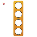 BER10142334 / Rahmen 4fach R.1 Acryl orange Trans. Sw /...