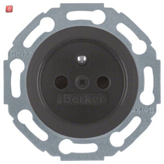 BER67687901 / Steckdose Skostift BS 1930/Glas/Pala sw / EAN 4011334320395