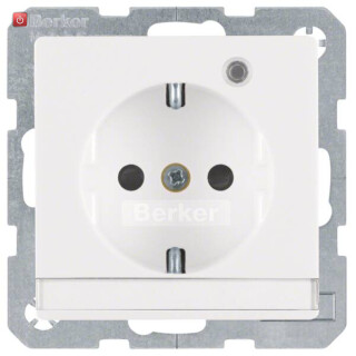 BER41106089 / Steckdose SCHUKO LED BSF erh BS Q.1/3 pw / EAN 4011334360988