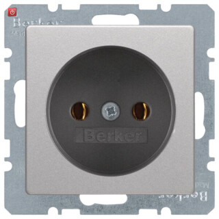 BER6167036084 / Steckdose ohne SK Q.1/Q.3 alu samt lack / EAN 4011334443810