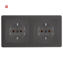 BER47206086 / Steckdosen-Kom SCHUKO 2f m Ra Q.1/3 anth /...