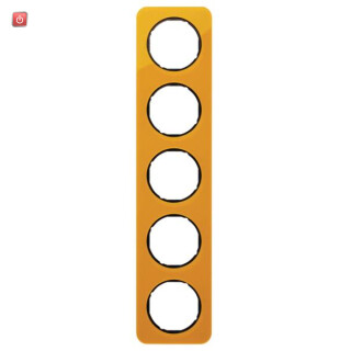 BER10152334 / Rahmen 5fach R.1 Acryl orange transp. sw / EAN 4011334400103