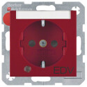 BER41101915 / Steckdose SCHUKO LED BSF BS S1/B3/7 rot /...