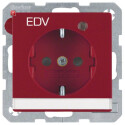 BER41106015 / Steckdose SCHUKO LED BSF erh BS Q1/3 rot /...