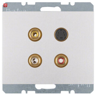 BER3315327003 / 3 x Cinch/S-Video Steckdose K.5 Alu / EAN 4011334378327
