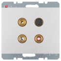 BER3315327003 / 3 x Cinch/S-Video Steckdose K.5 Alu / EAN...