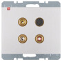 BER3315327003 / 3 x Cinch/S-Video Steckdose K.5 Alu / EAN 4011334378327