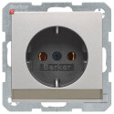 BER47506084 / Steckdose SCHUKO m BF Q.1/Q.3 alu samt /...