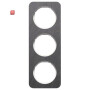 BER10132389 / Rahmen 3fach R.1 Schiefer pw / EAN 4011334412809