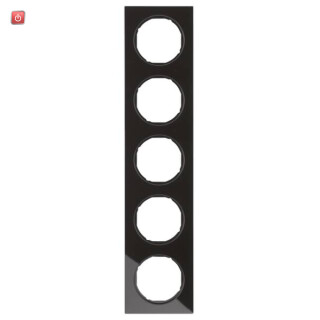 BER10152216 / Rahmen 5fach R.3 Glas schwarz / EAN 4011334393412