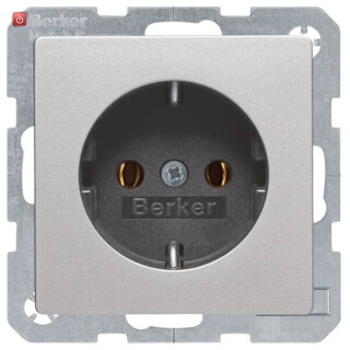 BER41436084 / Steckdose SCHUKO mit SLk Q.1/Q.3 alu sam / EAN 4011334446521