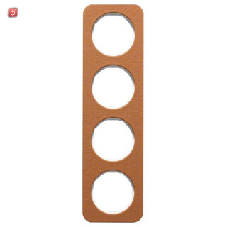 BER10142369 / Rahmen 4fach R.1 Leder braun pw / EAN 4011334413028