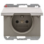 BER6765777103 / Steckdose m SK-Stift Klappd e BS K.5 Alu / EAN 4011334378600