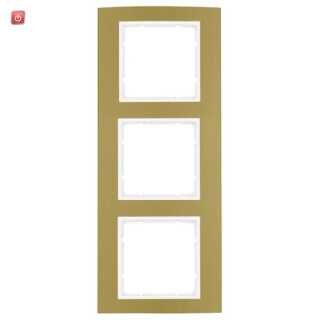 BER10133046 / Rahmen 3fach B.3 gold/polarweiß / EAN 4011334236603