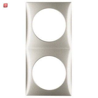 BER918262524 / Rahmen 2fach Integro Flow edelstahl lack / EAN 4011334334583
