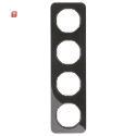 BER10142145 / Rahmen 4fach R.1 schwarz glänzend /...