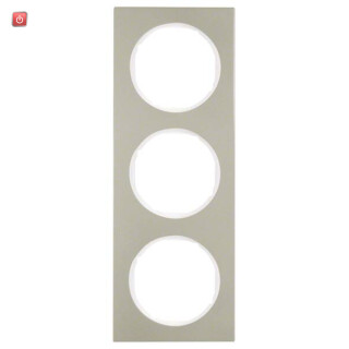 BER10132214 / Rahmen 3fach R3 E-Stahl pw / EAN 4011334393207