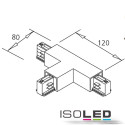 ISO1176561 / 3-Phasen T-Verbinder LINKS, silber / 9009377022067