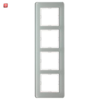 BER10146079 / Rahmen 4fach, Q.7, Glas polarweiß / EAN 4011334449867