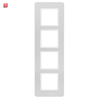 BER10146184 / Rahmen 4fach, Q.7, alu samt / EAN 4011334481164