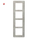 BER10146083 / Rahmen 4fach senkrecht, Q.7, Edelstahl /...