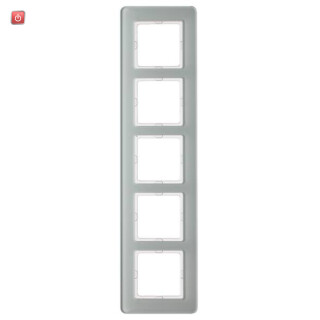 BER10156079 / Rahmen 5fach, Q.7, Glas polarweiß / EAN 4011334449874