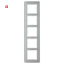 BER10156079 / Rahmen 5fach, Q.7, Glas polarweiß /...