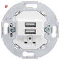 BER260219 / USB Lade-Std., 2fach, 3.0A, rund, pw / EAN...