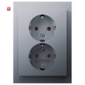 BER47747003 / D-Steckdose SCHUKO m ADP K.5 alu ma la /...