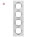 BER10142614 / Rahmen 4fach, flach, R.8, Edelstahl / EAN...