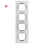 BER10142614 / Rahmen 4fach, flach, R.8, Edelstahl / EAN 4011334502791
