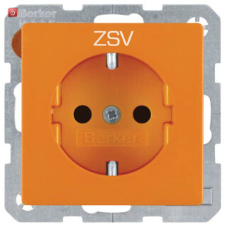 BER47236007 / Steckdose SCHUKO m. EHBS Q.x orange samt / EAN 4011334488071