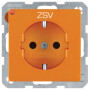 BER47236007 / Steckdose SCHUKO m. EHBS Q.x orange samt / EAN 4011334488071