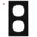BER10122616 / Rahmen 2fach, flach, R.8, Glas schwarz /...