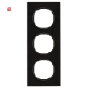 BER10132616 / Rahmen 3fach, flach, R.8, Glas schwarz /...