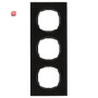 BER10132616 / Rahmen 3fach, flach, R.8, Glas schwarz / EAN 4011334502746