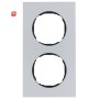 BER10122674 / Rahmen 2fach, flach, R.8, Aluminium / EAN 4011334502708