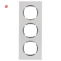 BER10132614 / Rahmen 3fach, flach, R.8, Edelstahl / EAN...