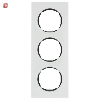BER10132609 / Rahmen 3fach, flach, R.8, Glas polarweiß / EAN 4011334502722