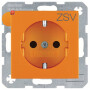 BER47231907 / Steckd. SCHUKO m. EHBS S.1/B.x orange mt / EAN 4011334488040