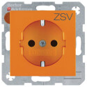 BER47238907 / Steckd. SCHUKO m. EHBS S.1/B.x orange gl /...